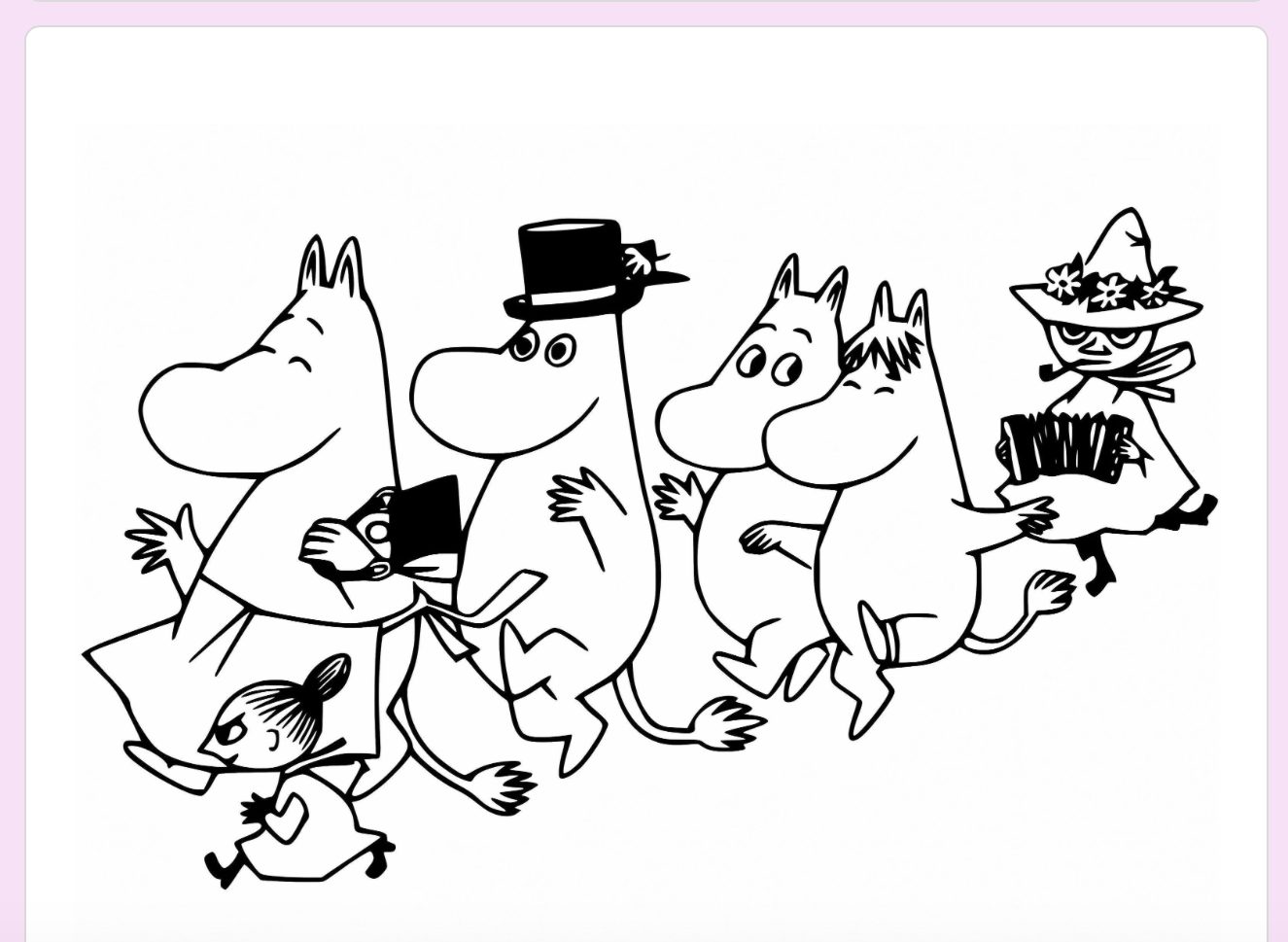 Moomins celebrating